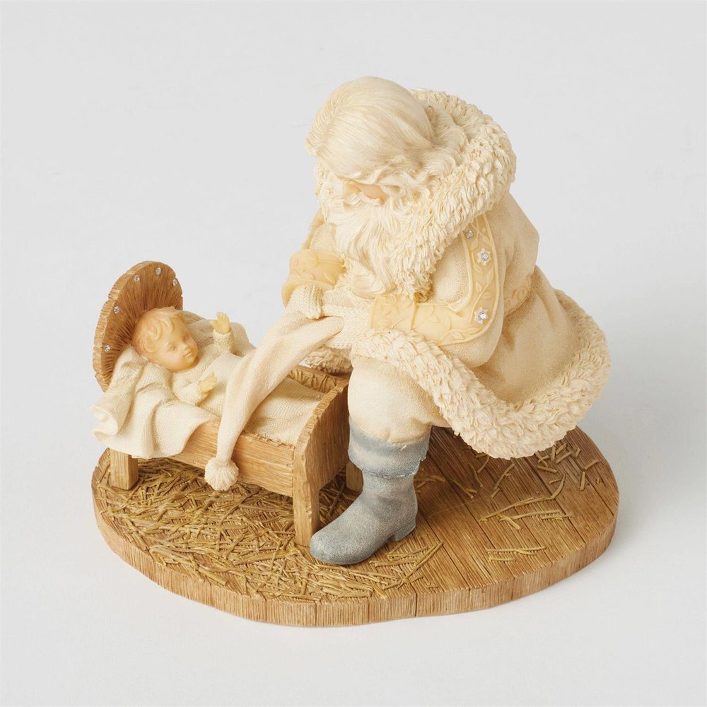 Santa & Baby Jesus Figurine - 5"