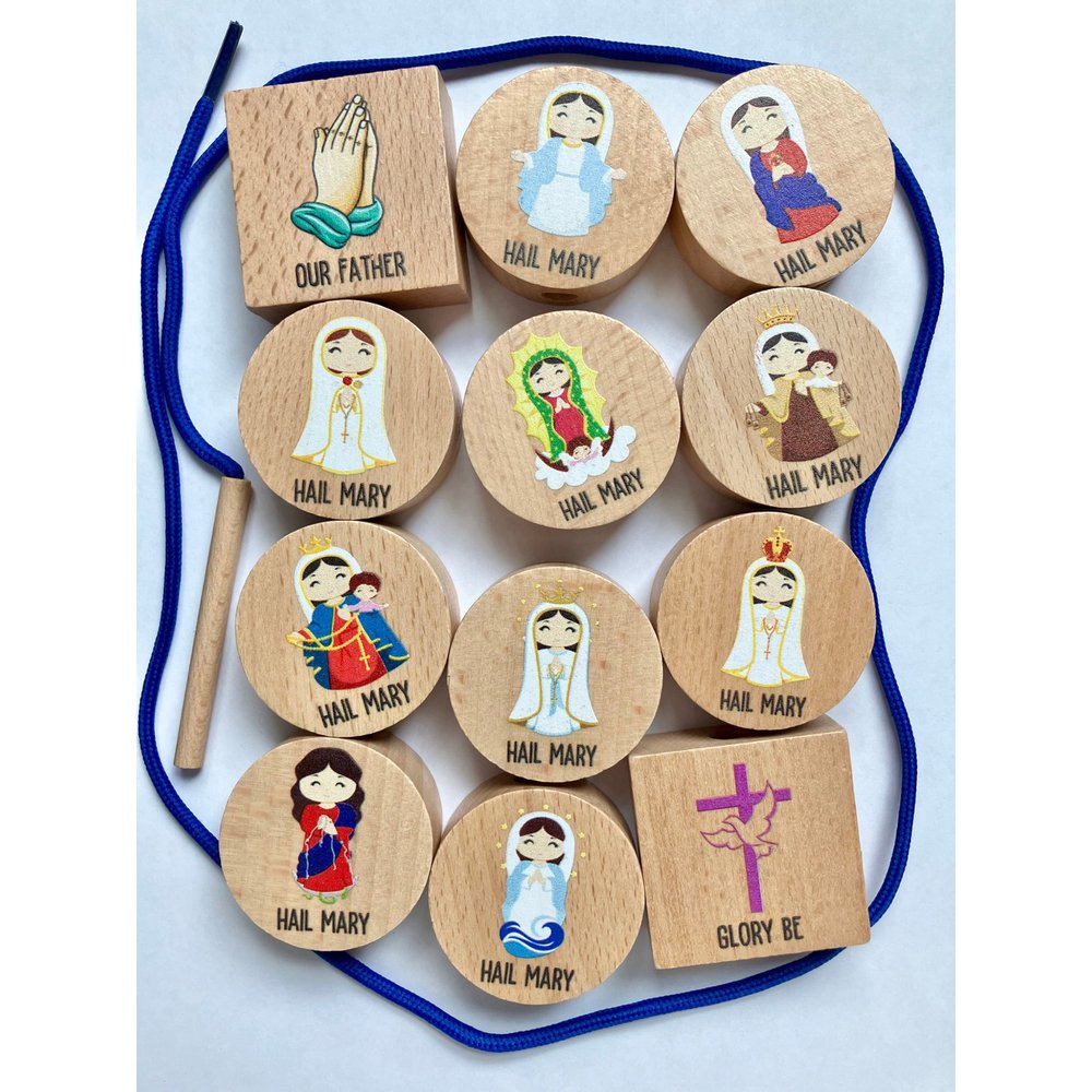 Children's String Blocks Rosary Bead Stringing Kit