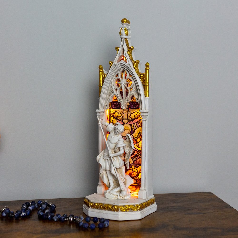 LED St. Michael Shrine - 11.75"