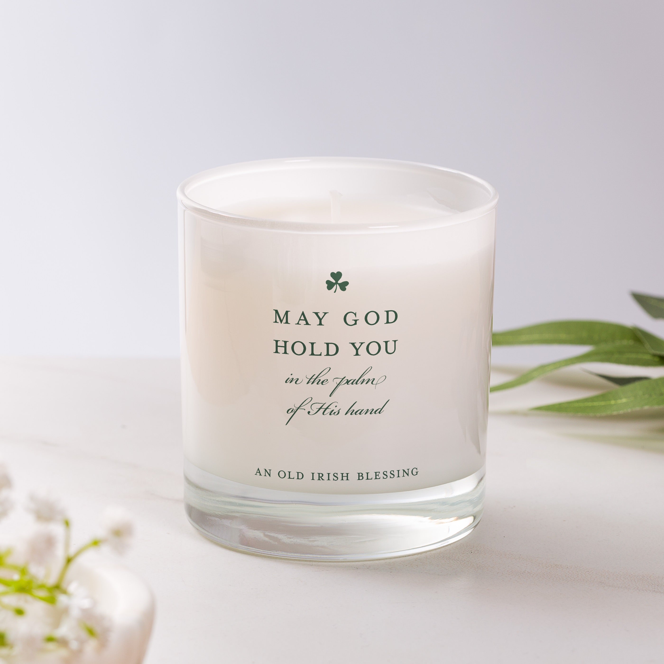 May God Hold You Irish Blessing Candle