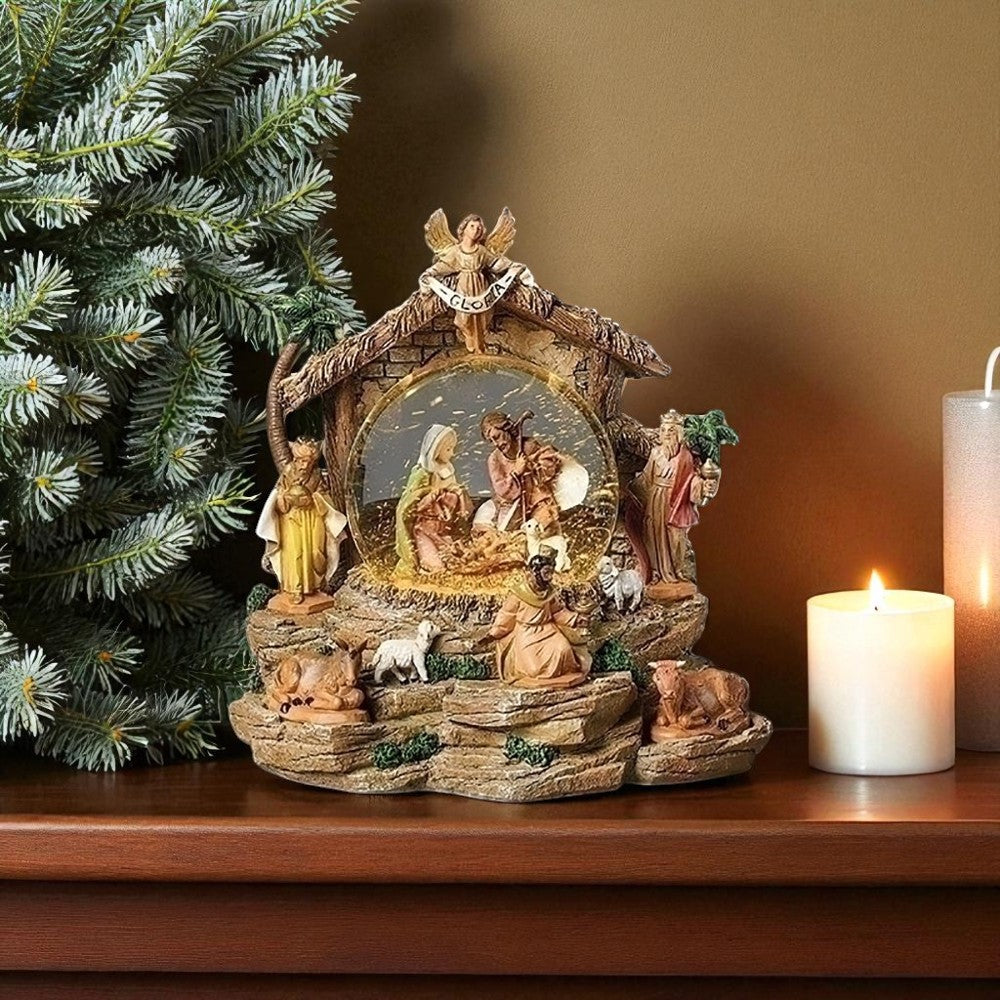 Musical Nativity Water Dome  - 7.75"