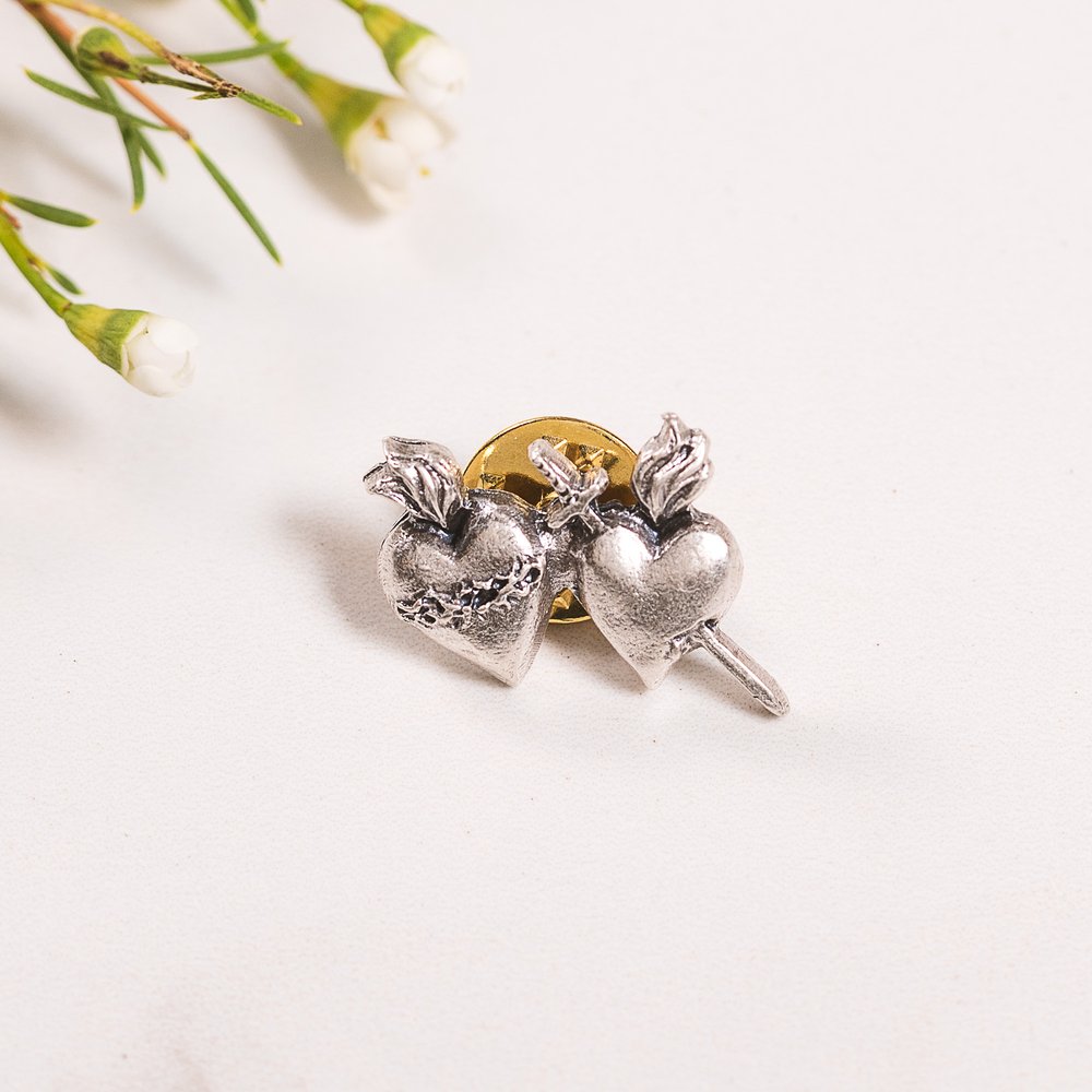 Sacred & Immaculate Hearts Lapel Pin