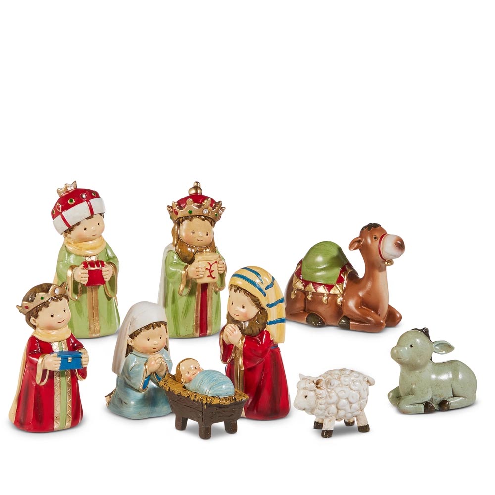Bright Children’s Pageant Nativity Set – 9 Piece, 3.5"