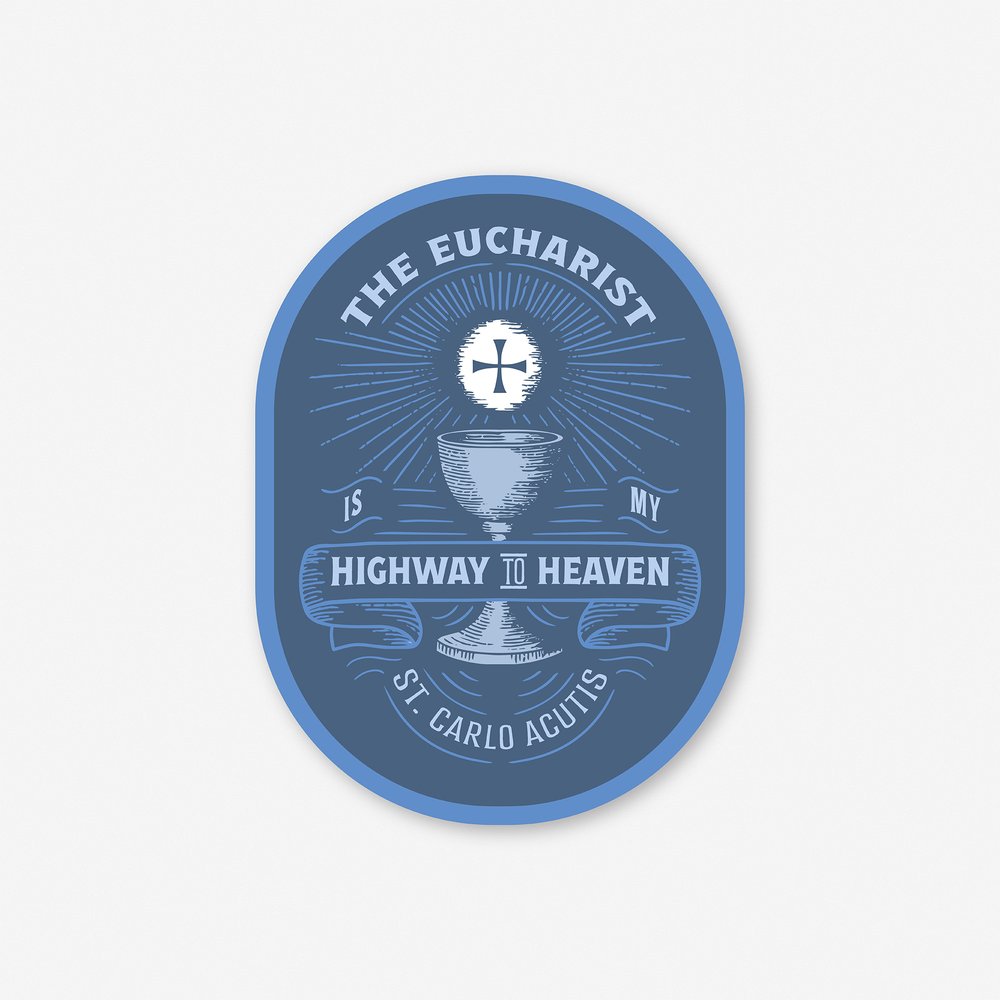 Eucharist First Communion St. Carlo Acutis Quote Vinyl Sticker