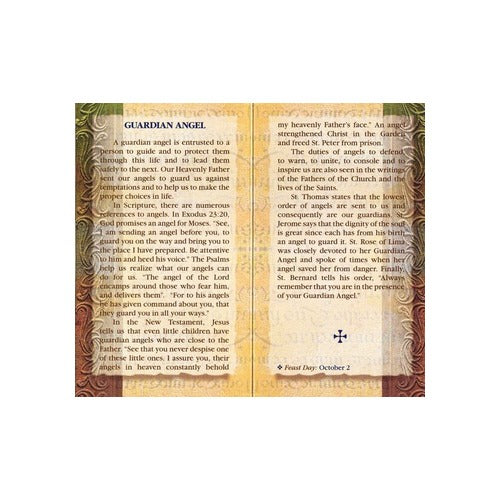 Guardian Angel - Folded Prayer Card