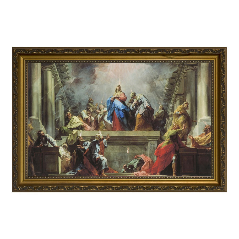The Pentecost by Restout in Ornate Gold Frame
