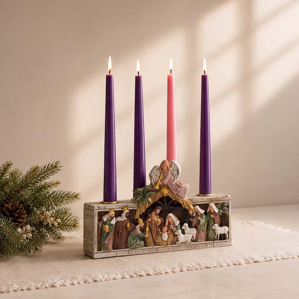 Nativity Crèche Advent Candleholder