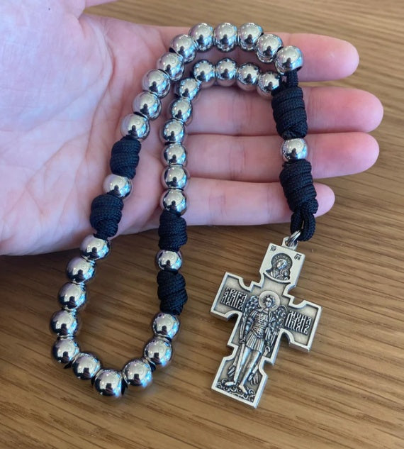 Stainless Steel Jesus Beads Chotki with Icon Crucifix