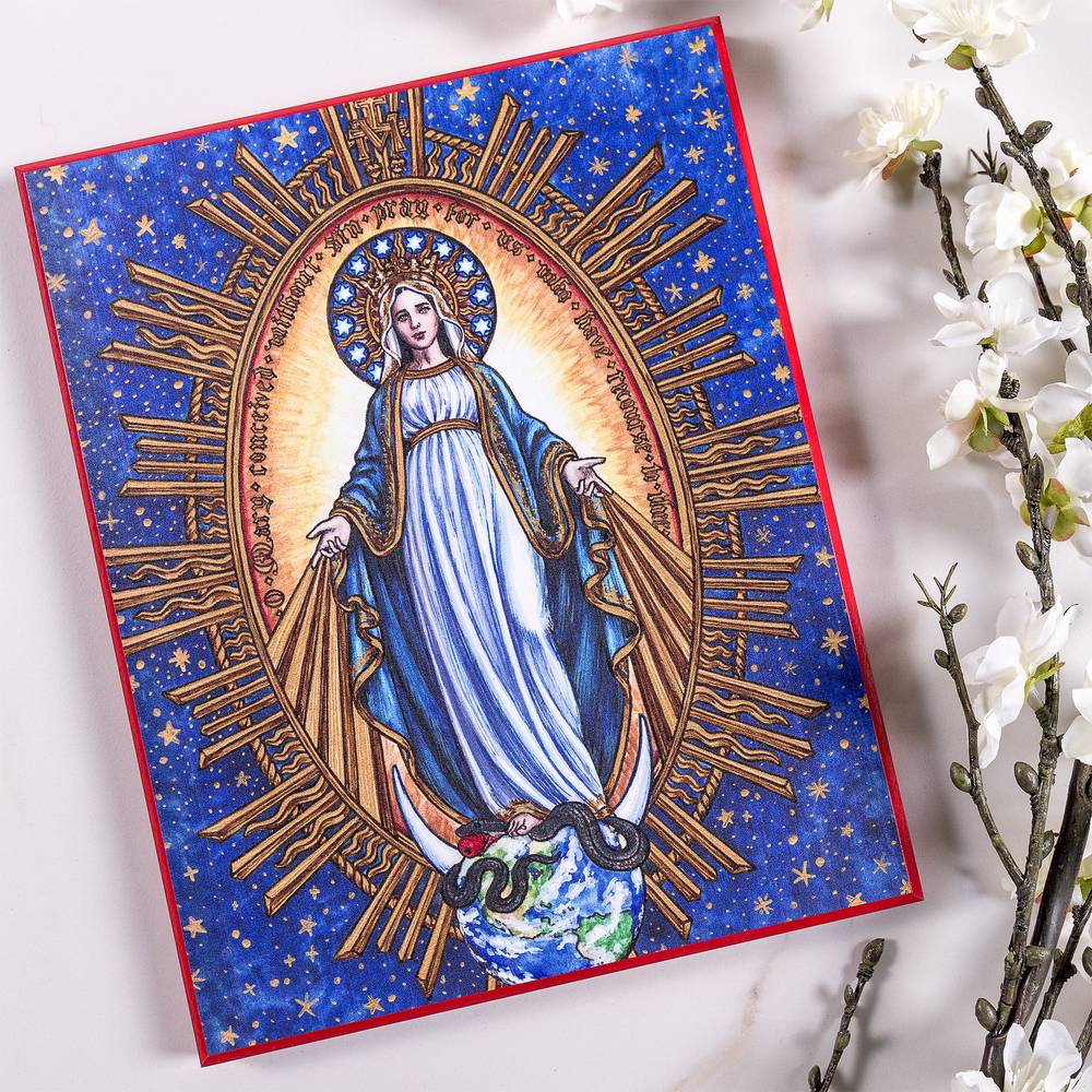 Our Lady of Grace Contemporary Wall Plaque - 8" x 10"