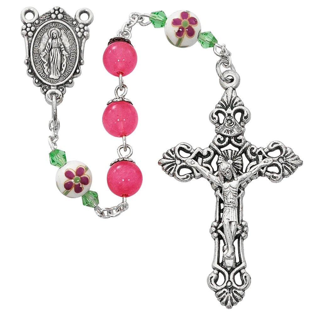 Spring Blooms Silver Rosary