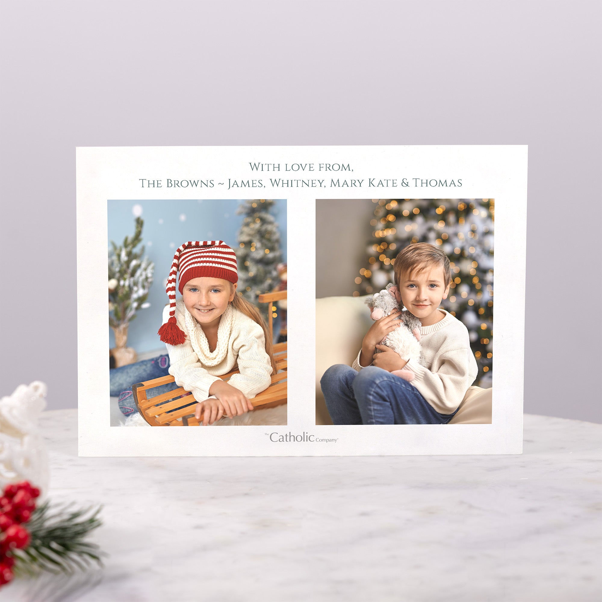 Personalized Gifts of Faith Photo Christmas Cards