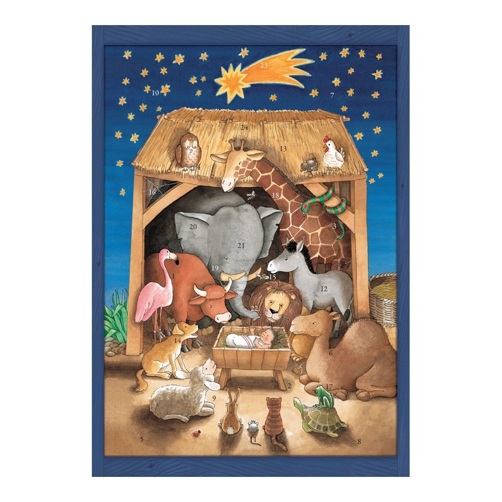 Baby Jesus and the Animals Advent Calendar