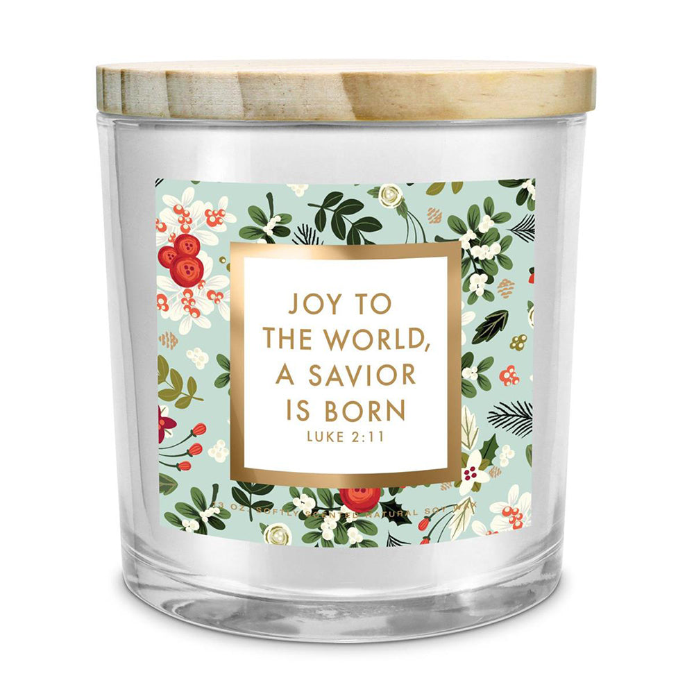 Joy to the World Decorative Christmas Candle