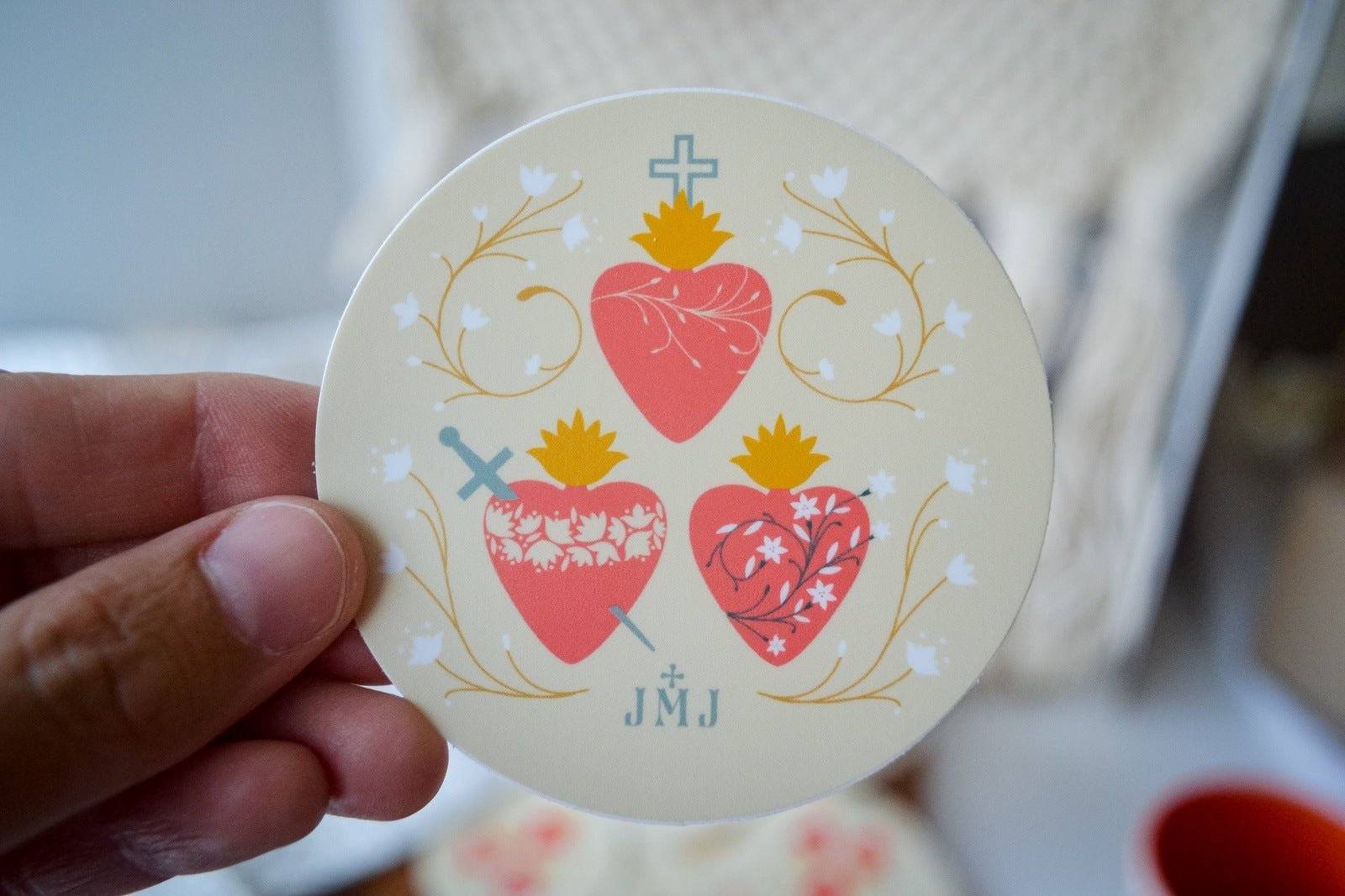 JMJ Three Hearts Vinyl Sticker