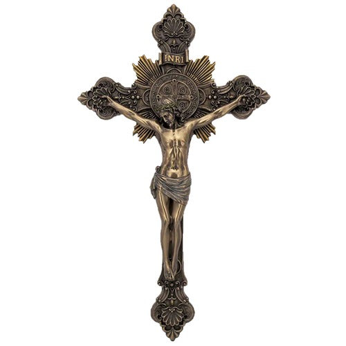 St. Benedict Crucifix Bronzed 7"
