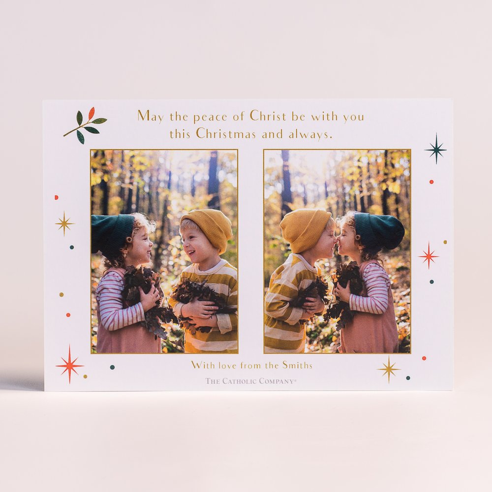 Personalized Peace on Earth Photo Christmas Cards