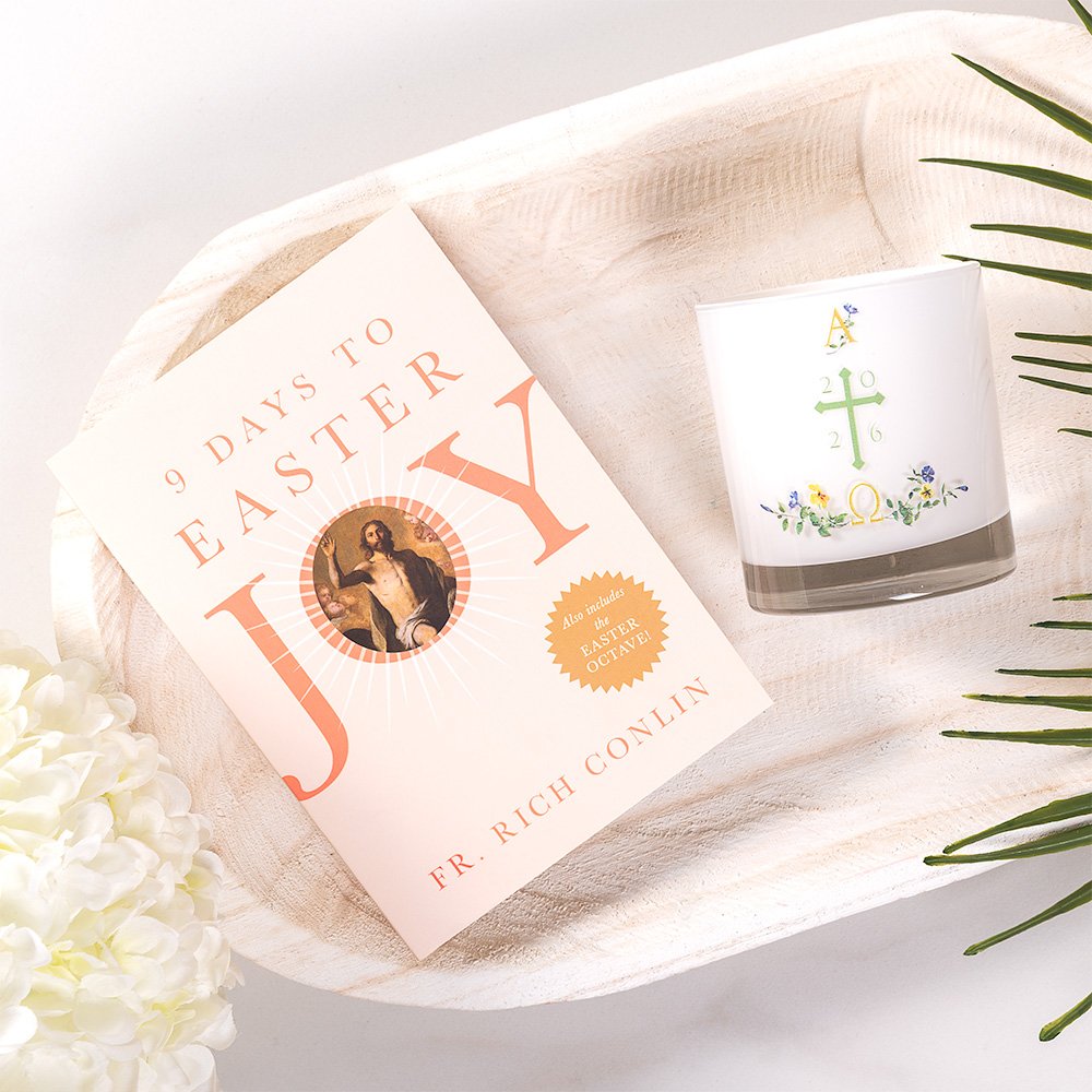9 Days to Easter Joy Book & Easter Paschal Candle Gift Set