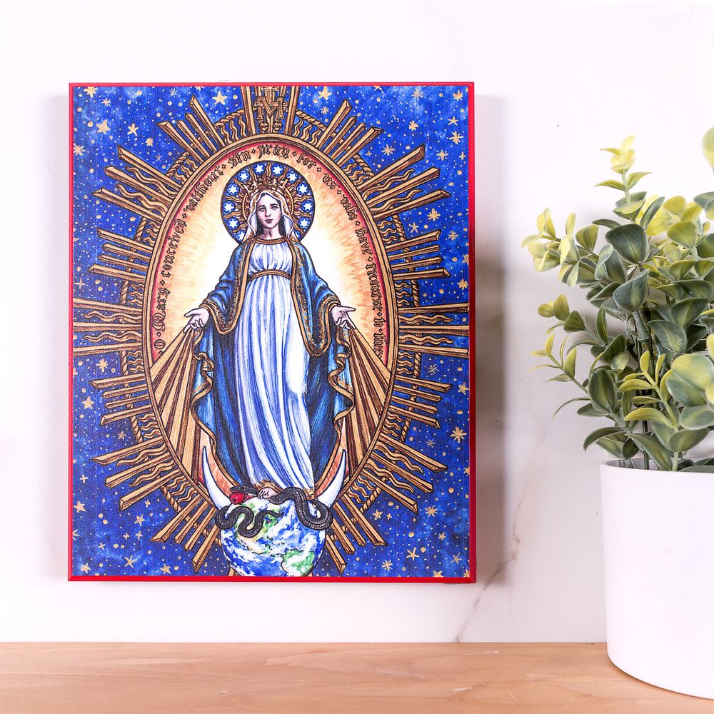 Our Lady of Grace Contemporary Wall Plaque - 8" x 10"