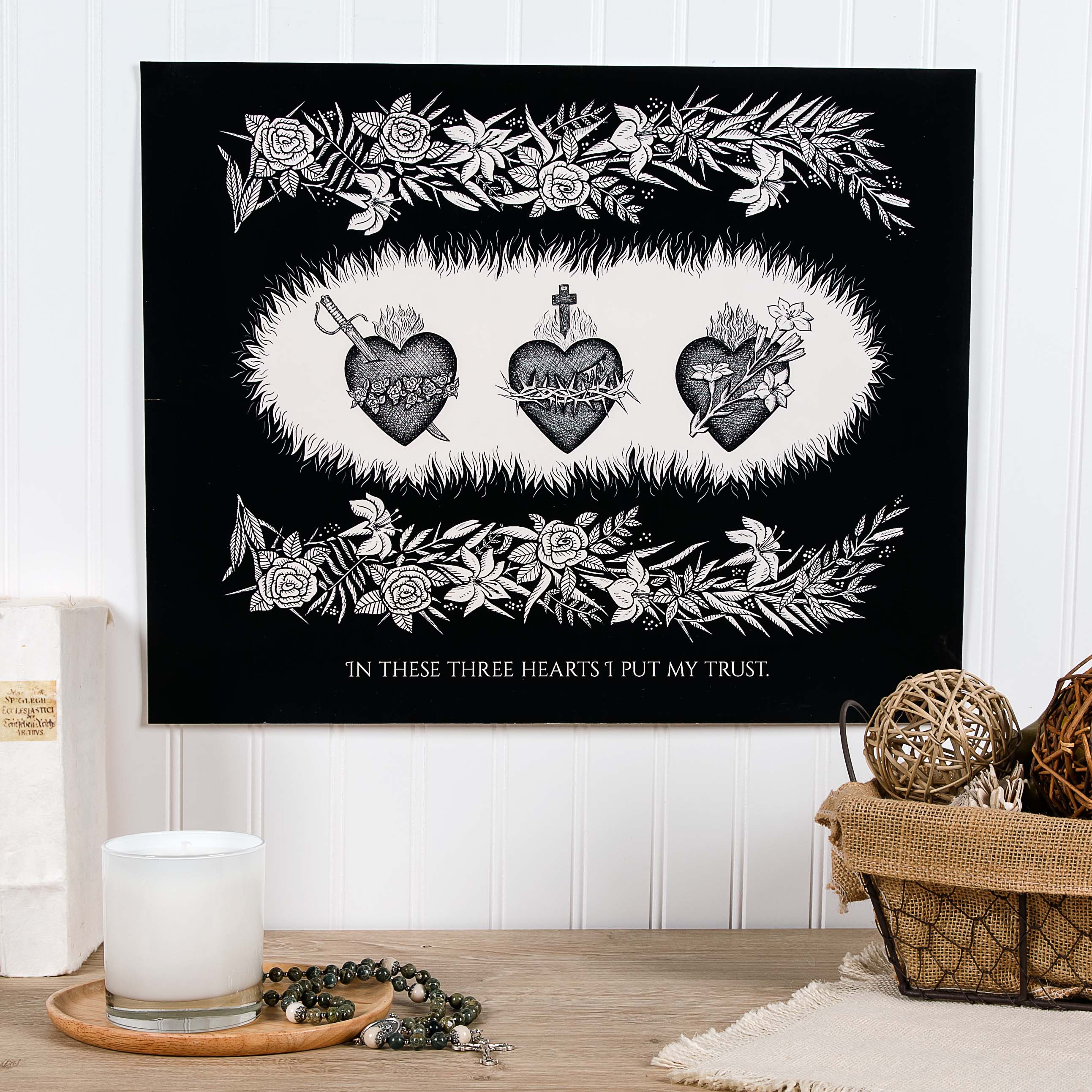 Three Hearts Poster - 16x20
