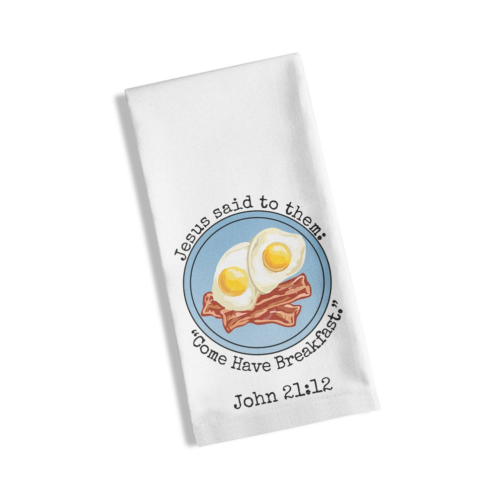 Come Have Breakfast Dish Towel