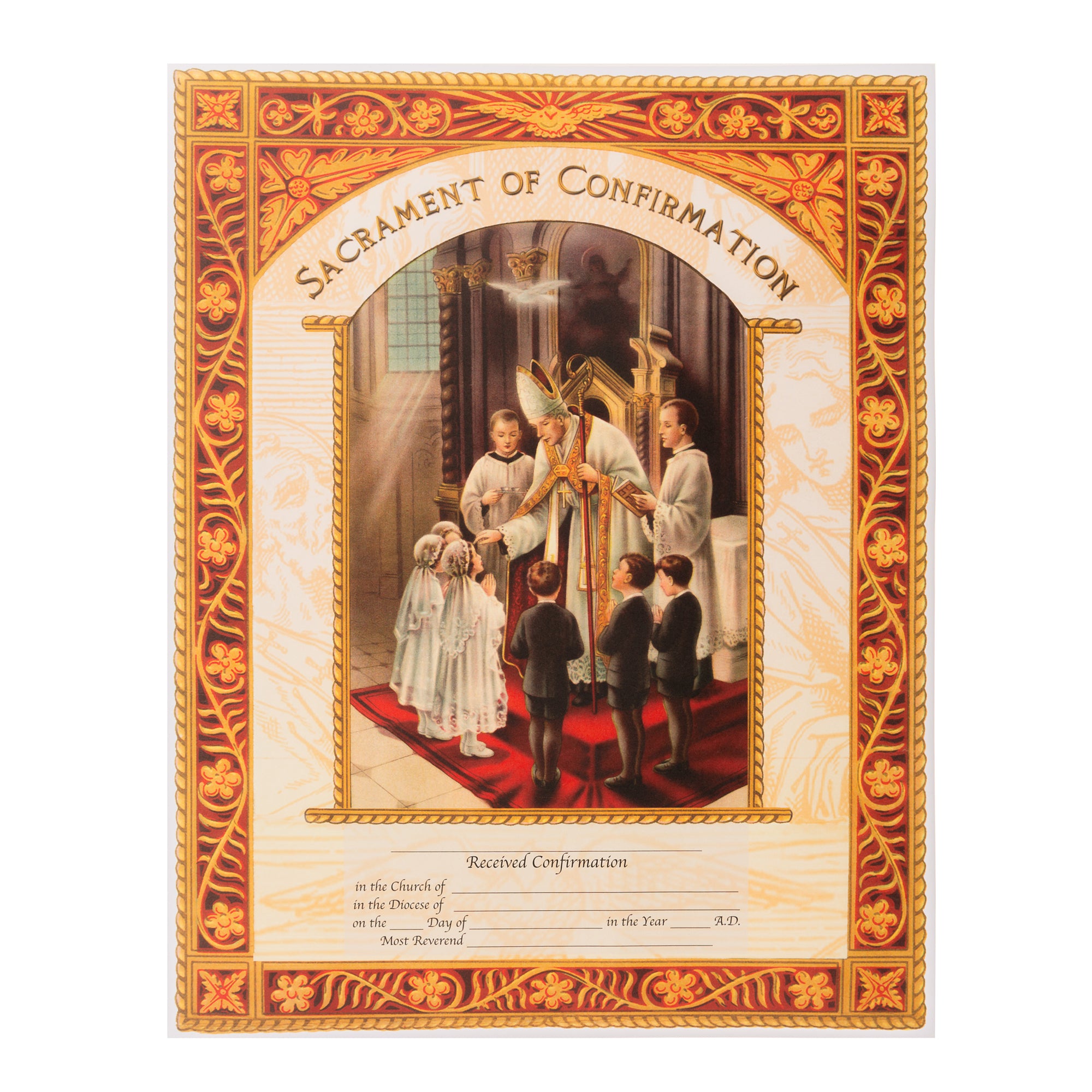 Heirloom Gold Framed Confirmation Certificate - 11 x 14