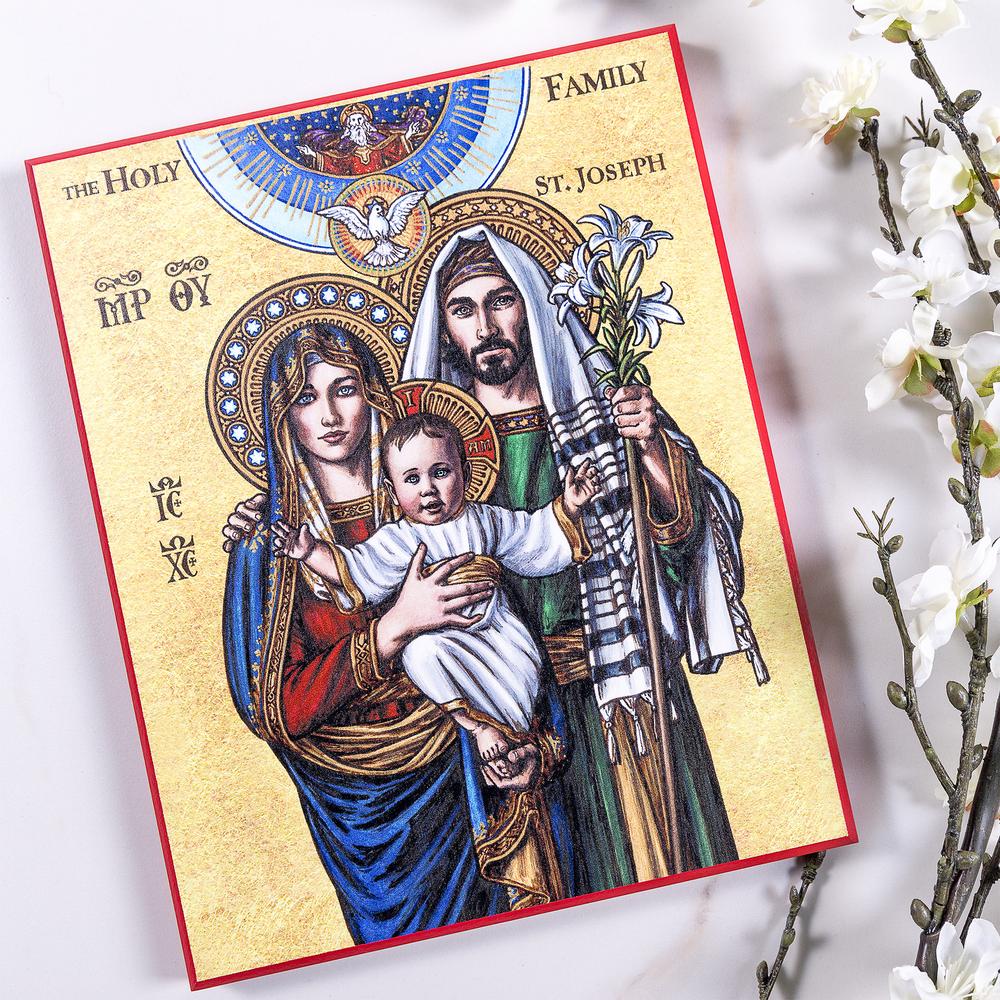 Holy Family Modern Icon Plaque - 8" x 10"