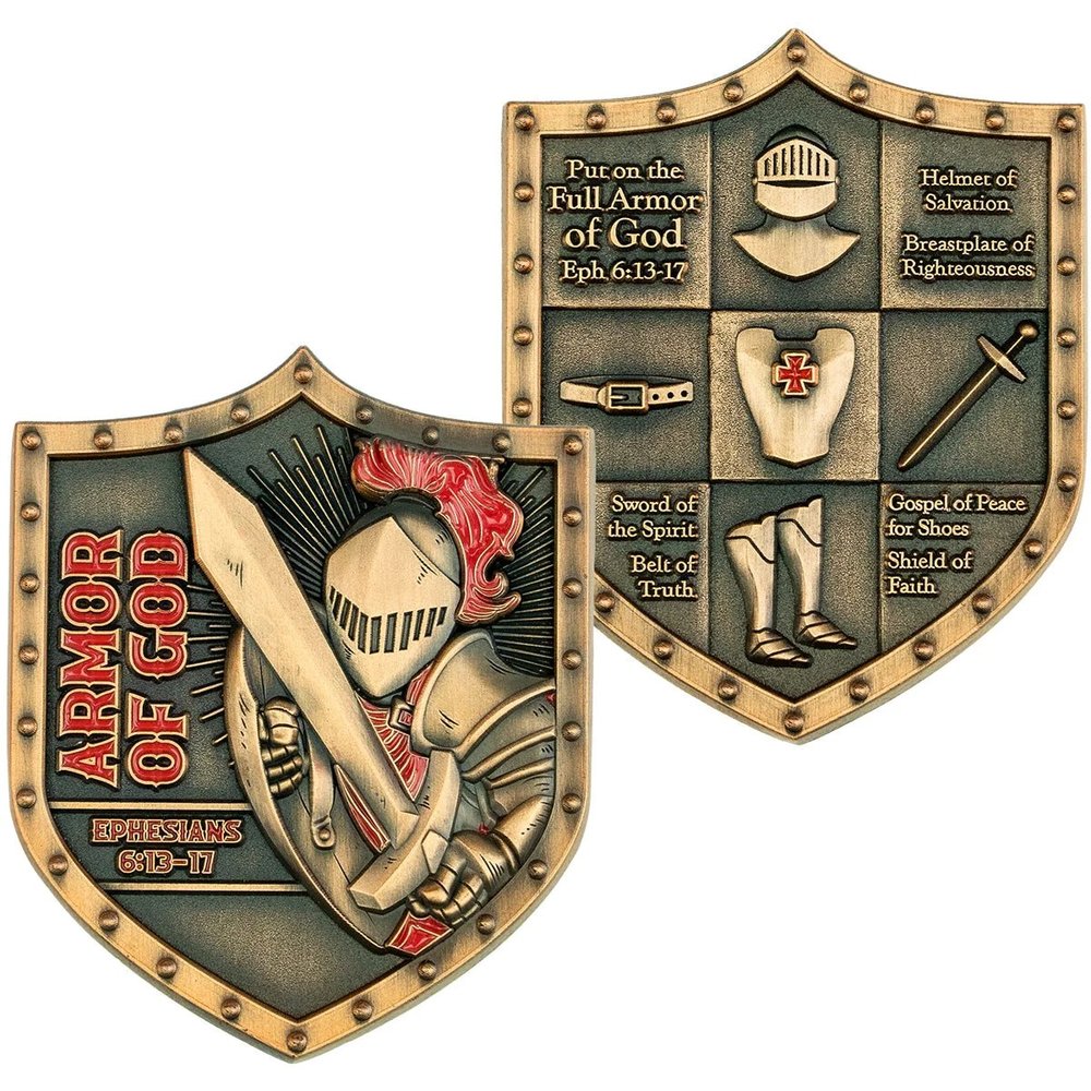 Armor of God Shield Challenge Pocket Coin