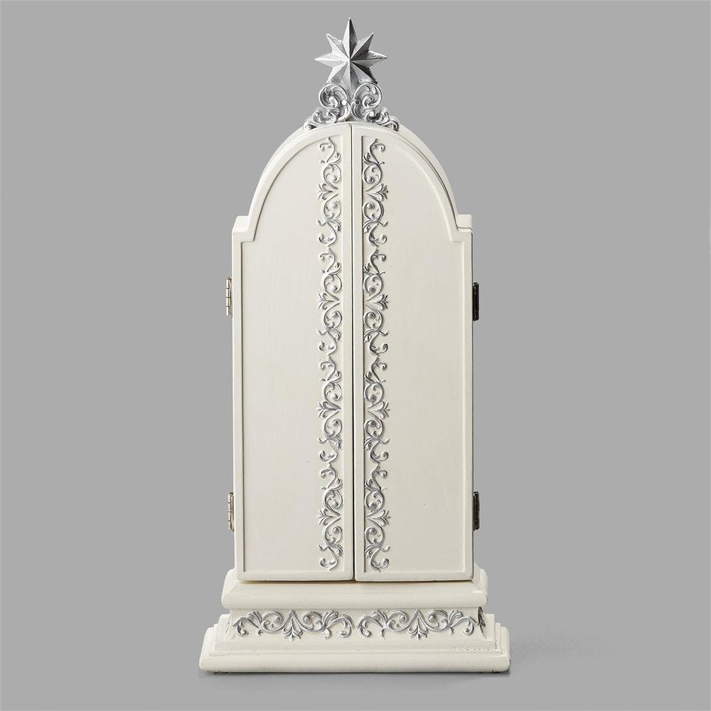 Silver & White One-Piece Nativity Triptych - 12"