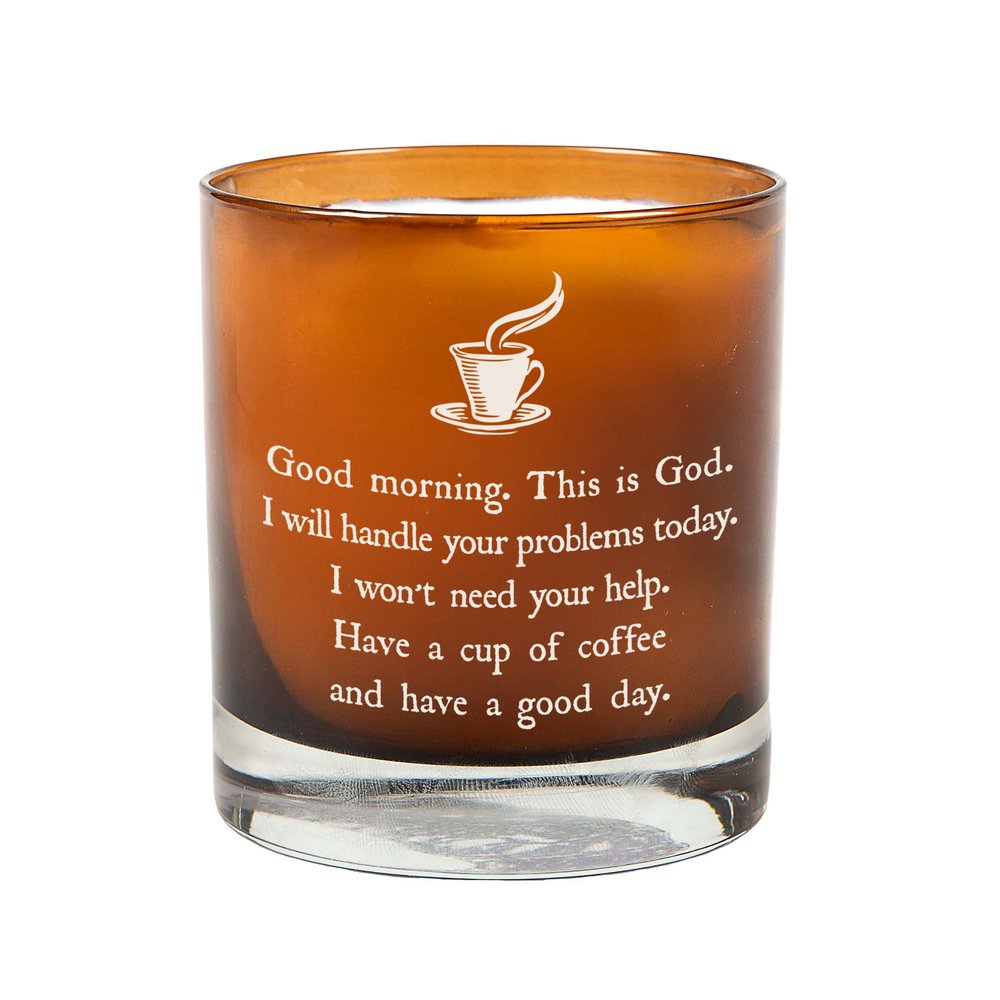 Good Morning From God Coffee Candle