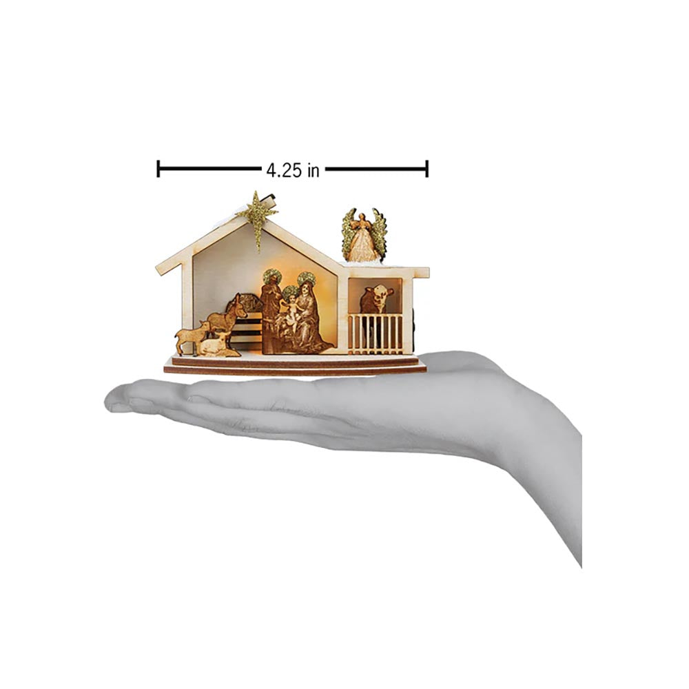 Mini Nativity Tree Ornament - 3"