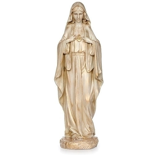 Ivory Immaculate Heart Statue - 13.5"