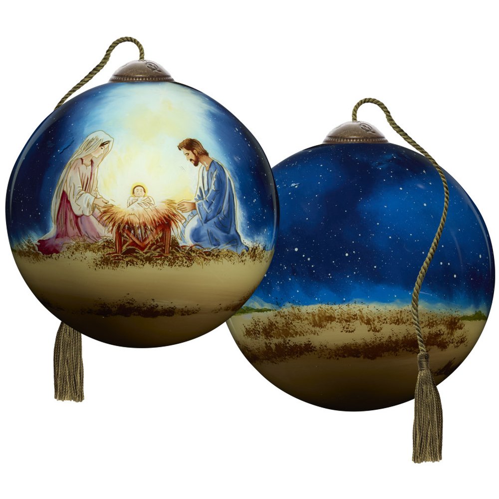 A Nativity of Radiant Hope Blown Glass Ornament