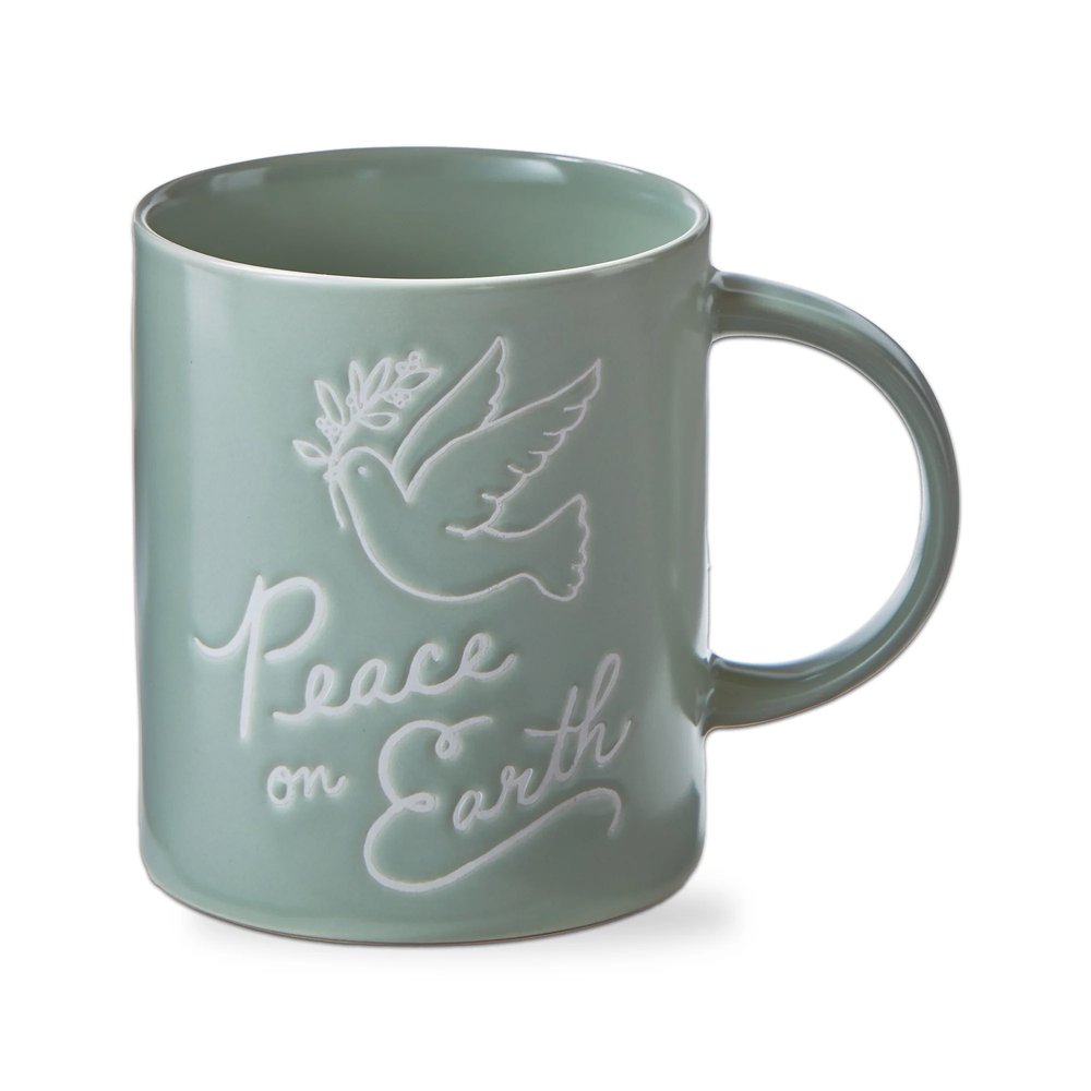 Peace on Earth Green Ceramic Mug