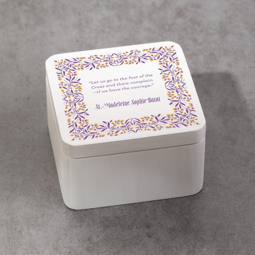 St. Madeline Sophie Barat Foot of the Cross Rosary Keepsake Box