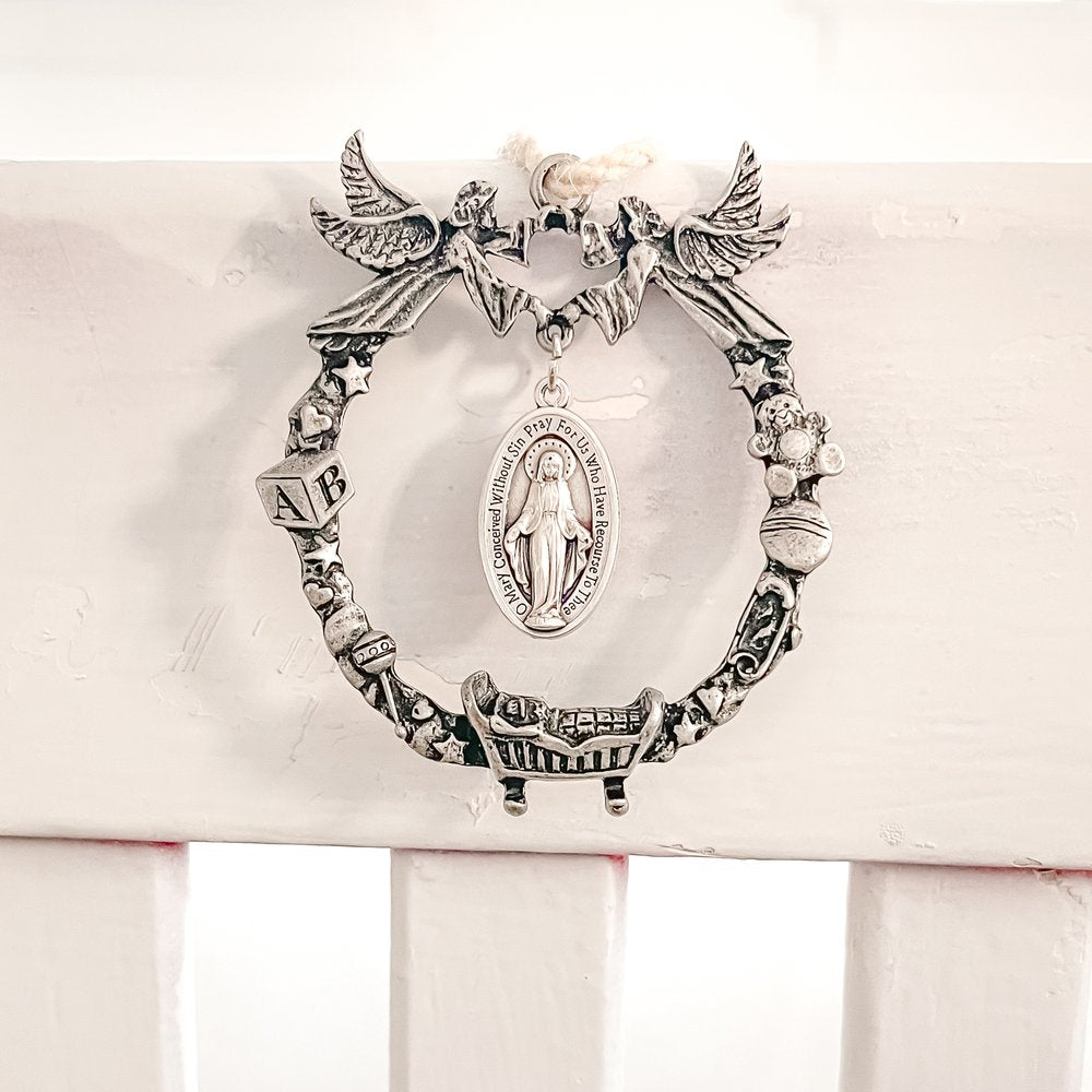 Miraculous Medal Crib Metal