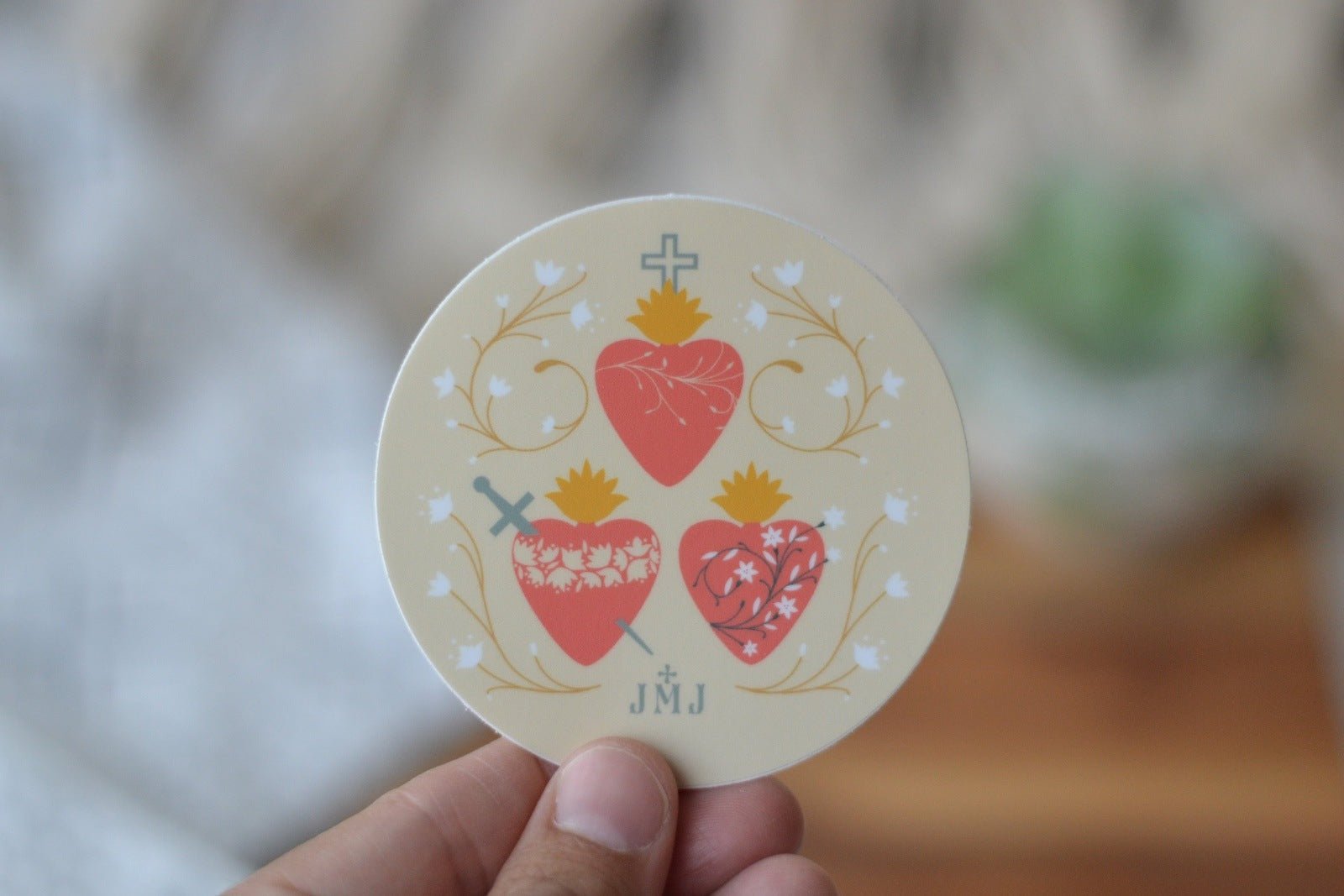 JMJ Three Hearts Vinyl Sticker