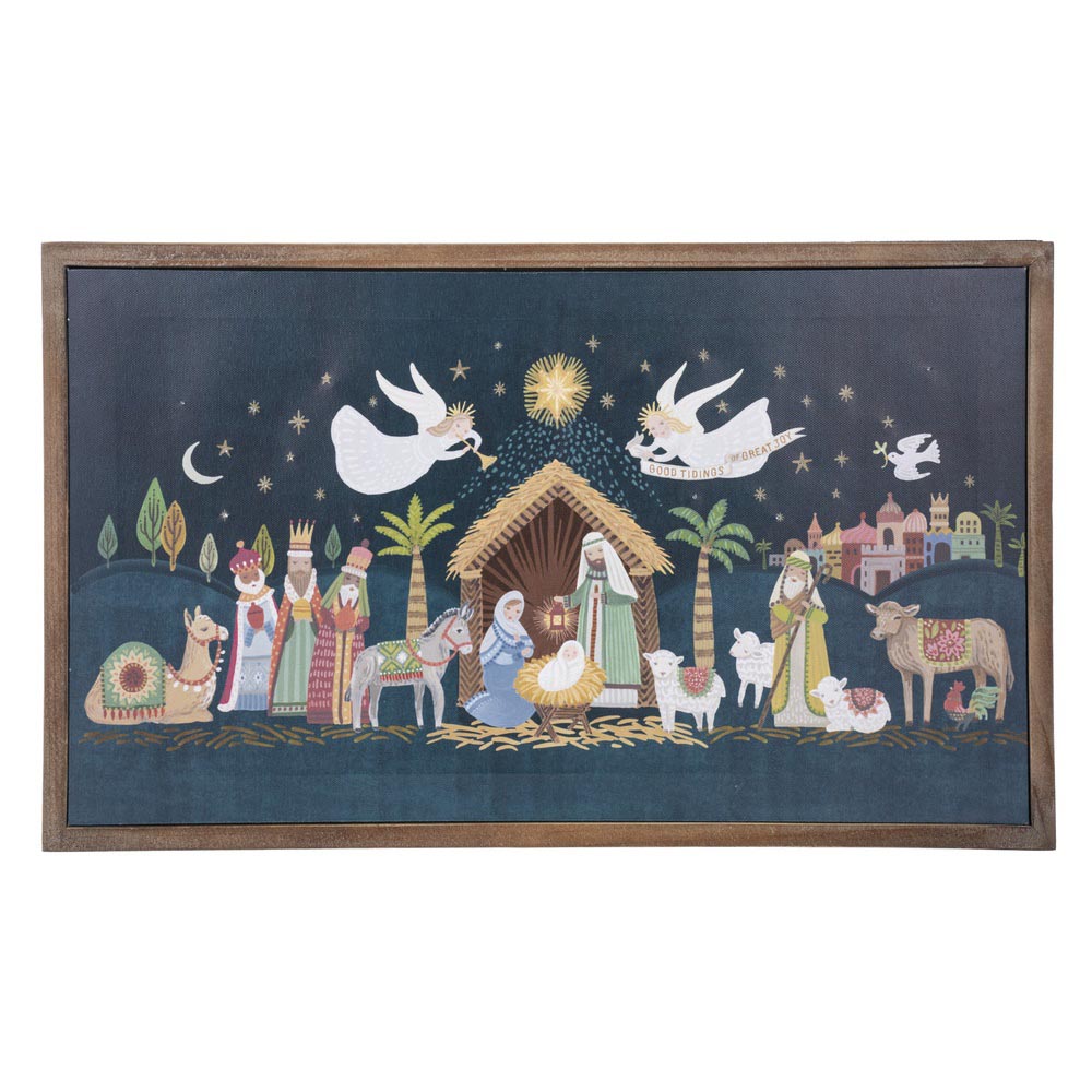 LED Lighted Framed Nativity Scene Wall Decor