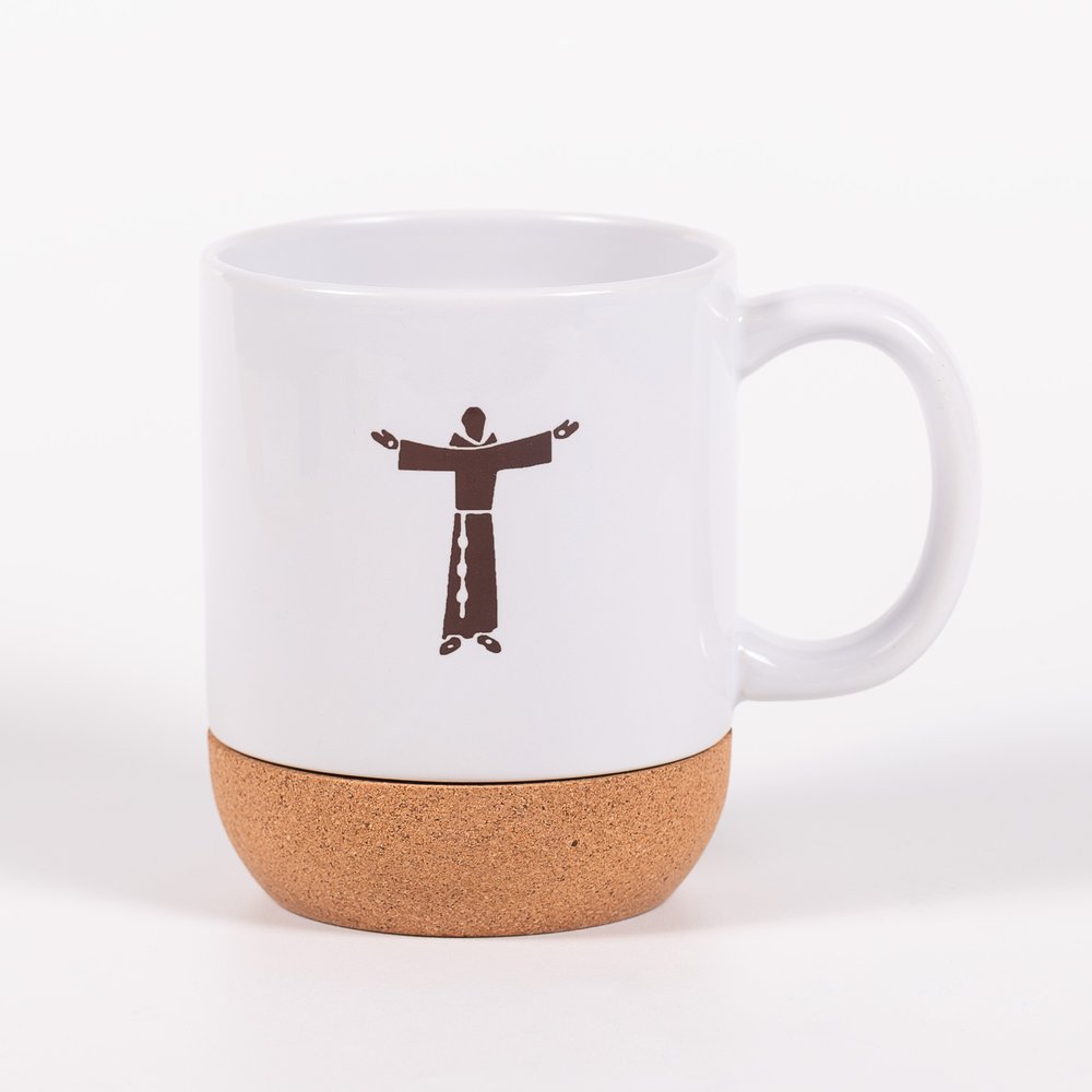 St. Francis Instrument of Thy Peace Cork Bottom Coffee Mug