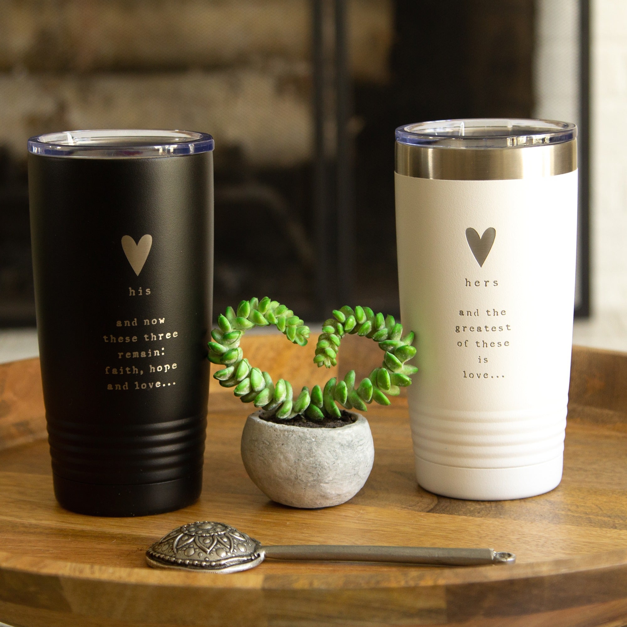 The Greatest of These His & Hers Insulated 20 oz. Tumblers Set