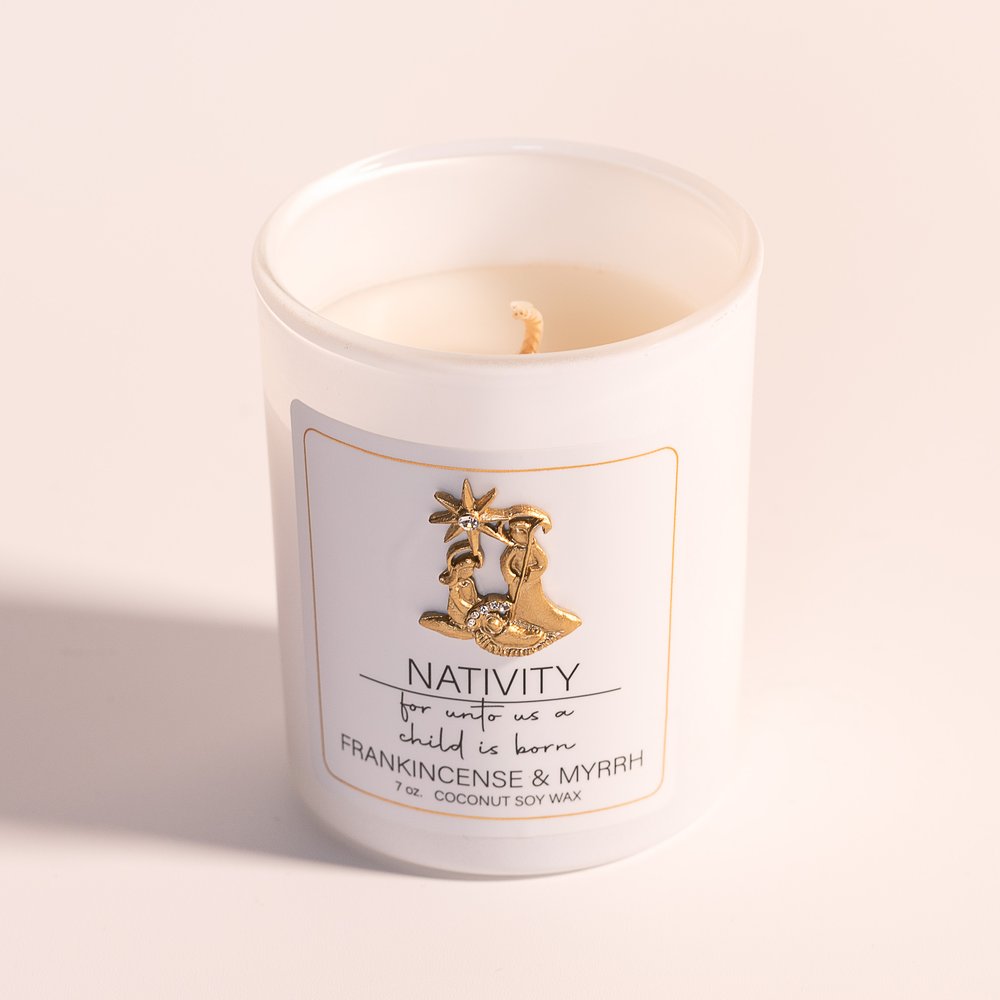 Nativity Blessing Candle - Frankincense & Myrrh