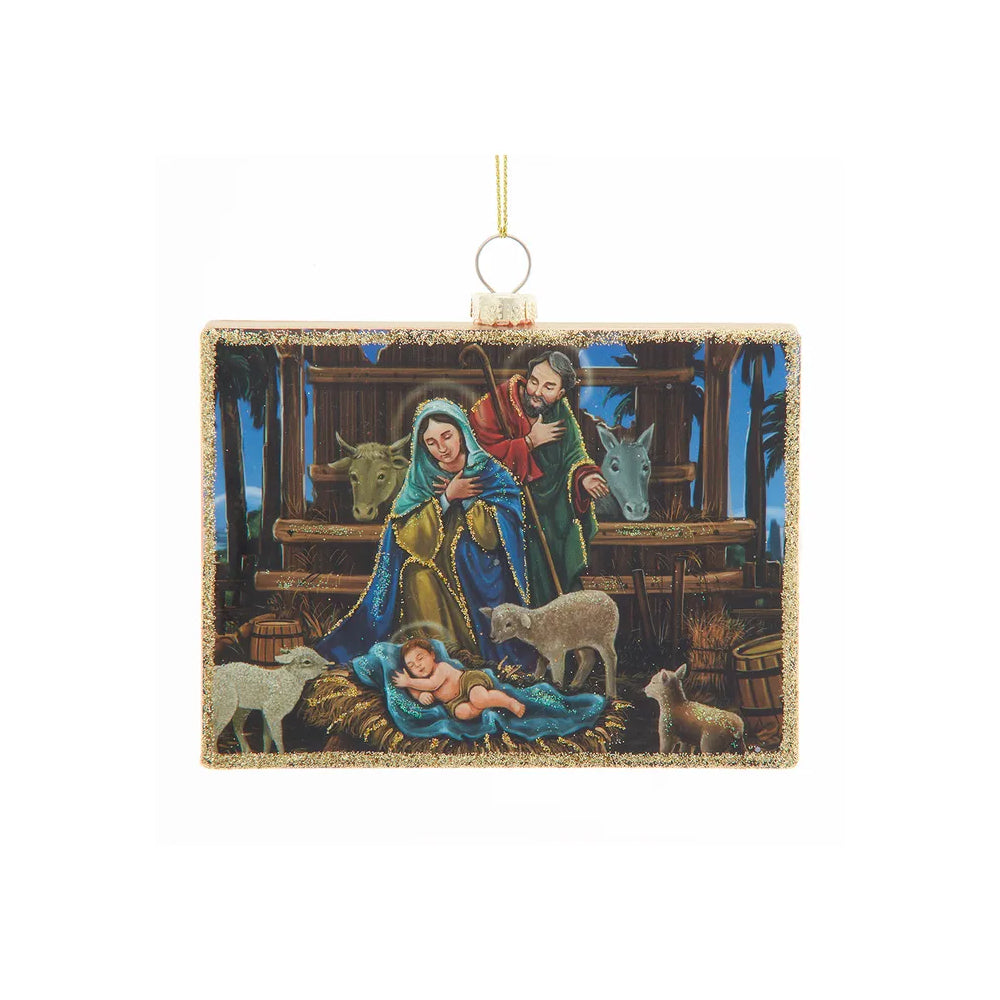 Glass & Glitter Nativity Ornament