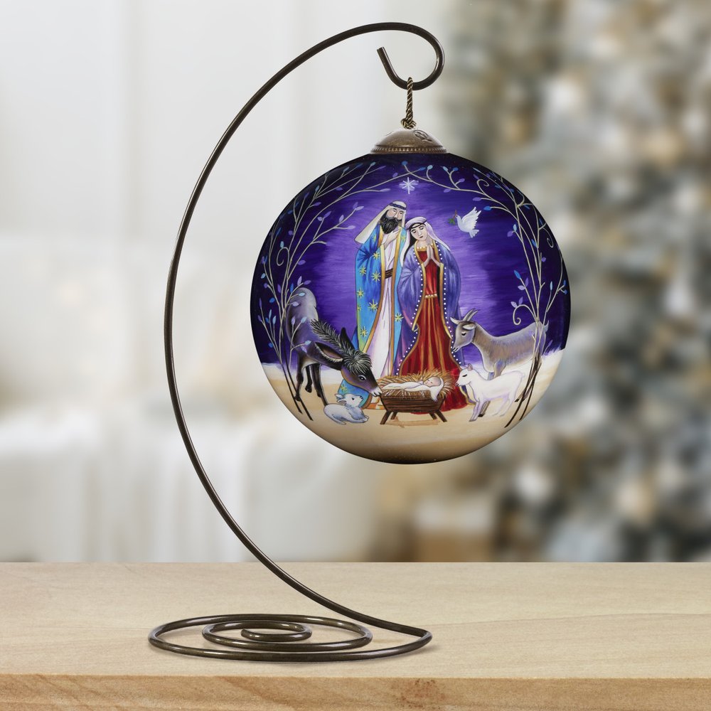Behold the Newborn King Blown Glass Ornament