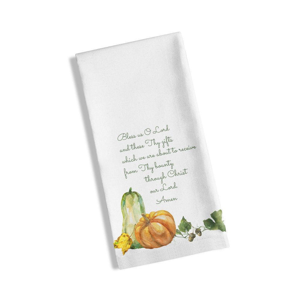 Thanksgiving Bless Us O Lord Dish Towel