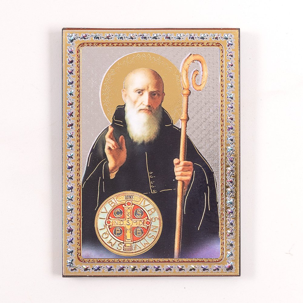 St. Benedict Icon Plaque - 5.5"