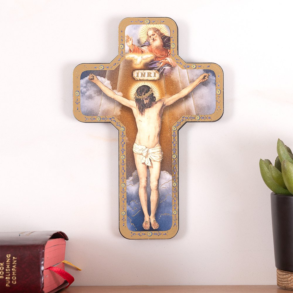 Holy Trinity Wall Crucifix - 7"