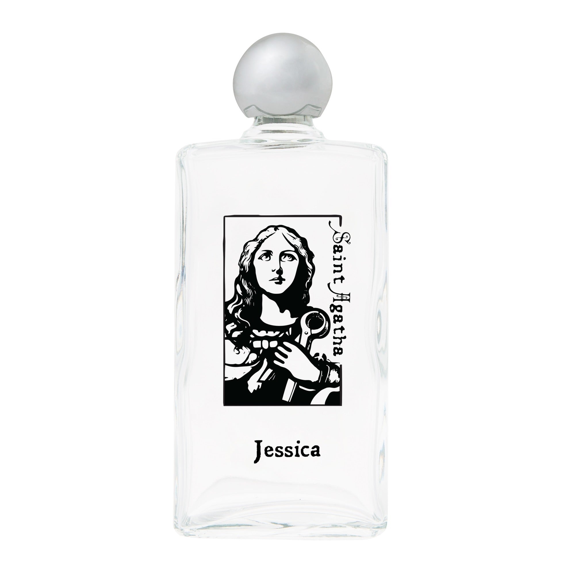Personalized St. Agatha Holy Water Bottle
