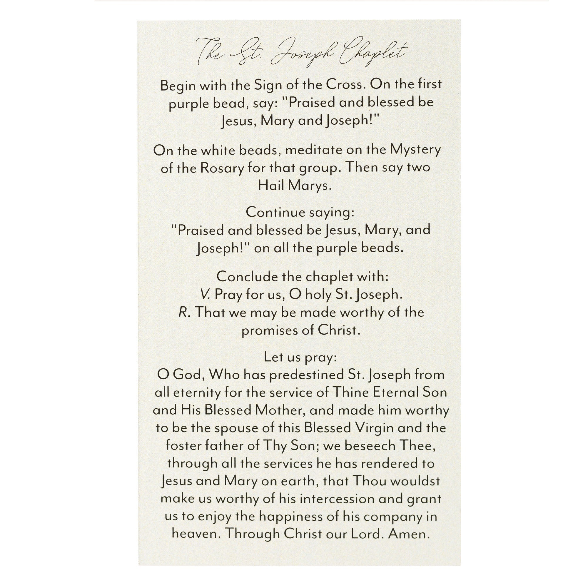 St. Joseph Chaplet