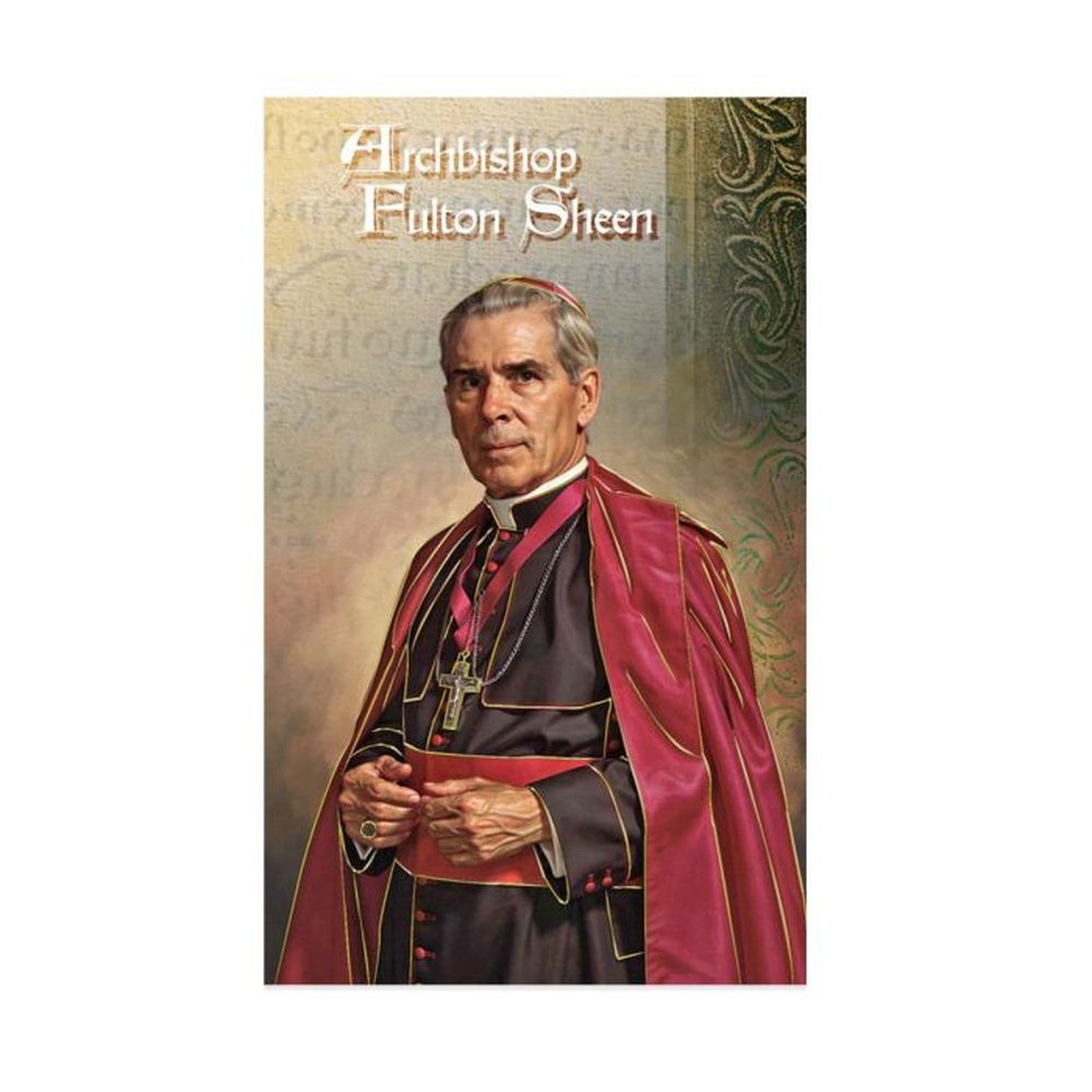 Archbishop Fulton Sheen - Mini Lives of the Saints Folded Prayer Card