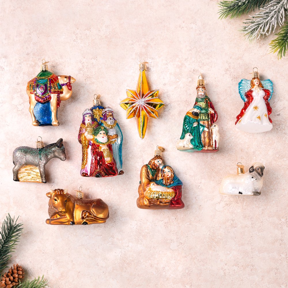 Old World Christmas Nativity Ornaments Collection