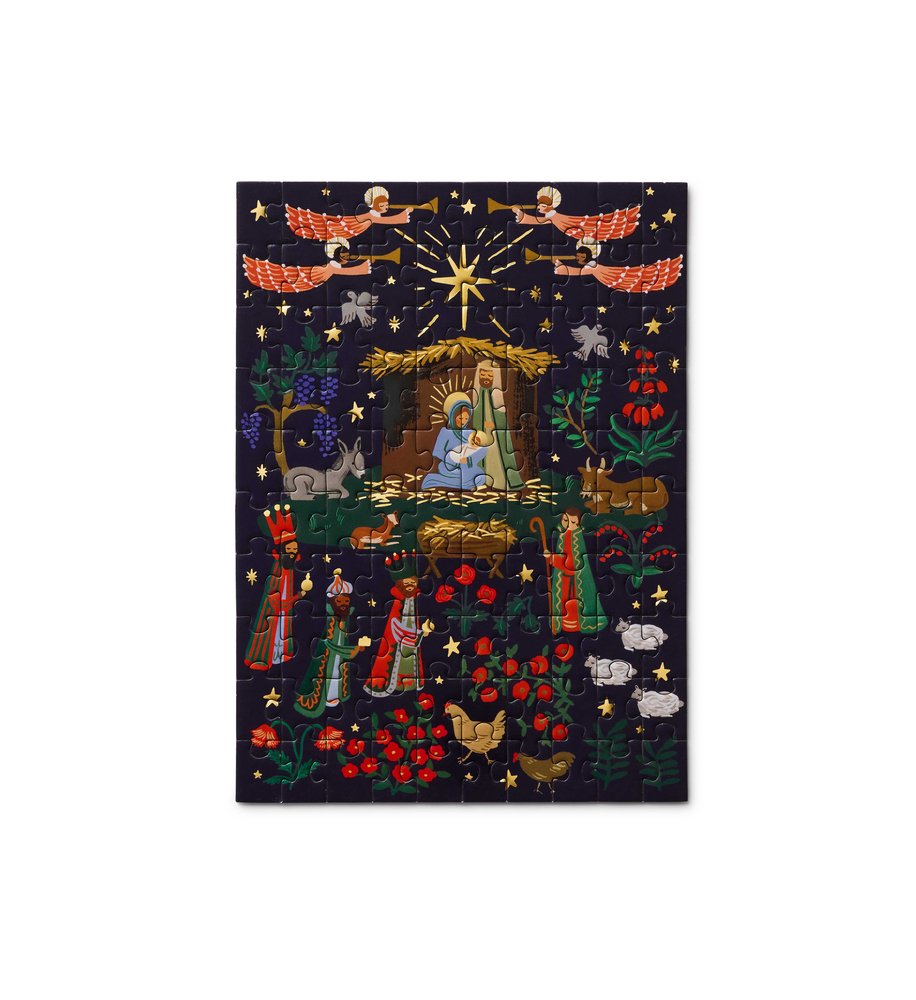 Rifle Paper Co. Nativity Mini Jigsaw Puzzle – 100 Pieces